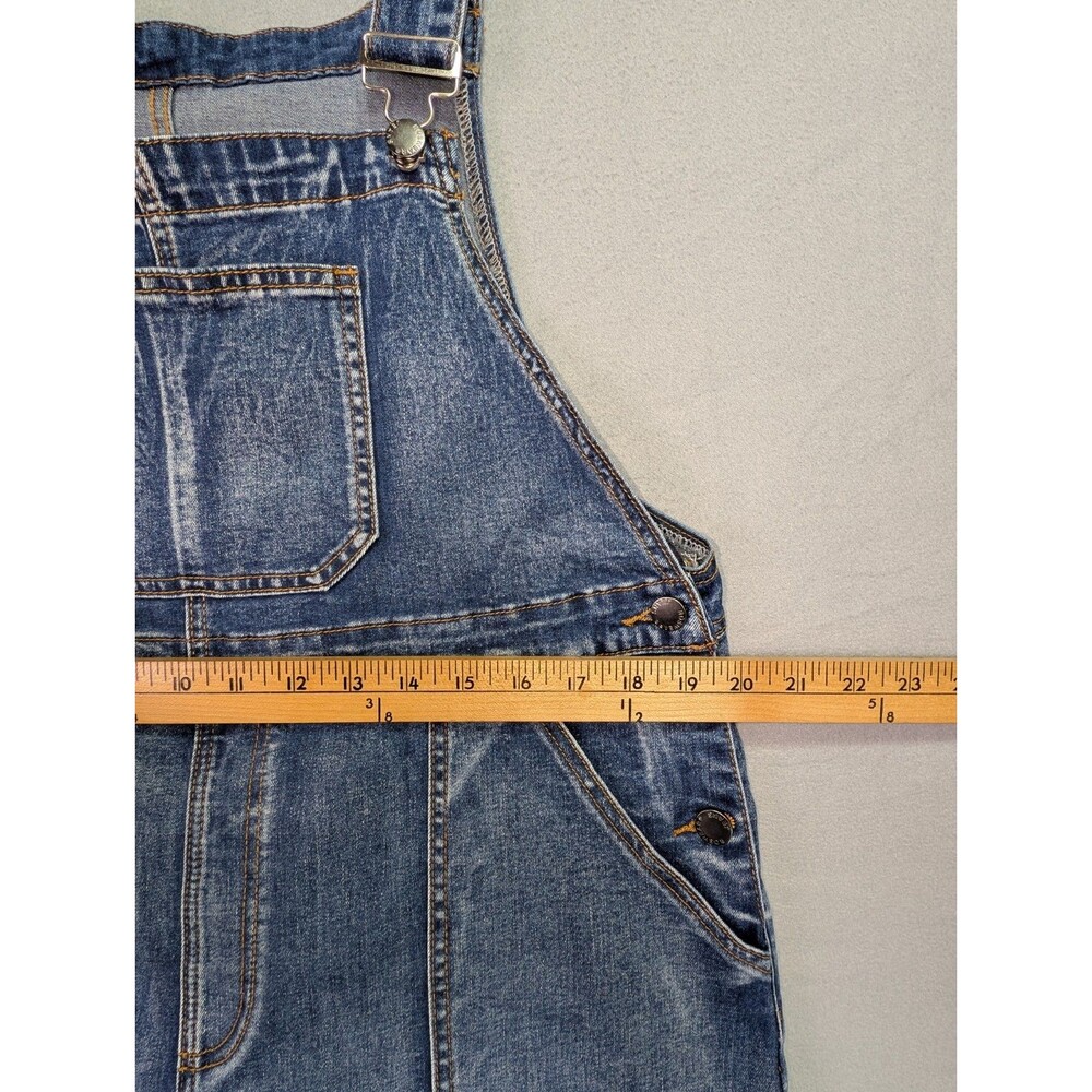 Womens Denim Overalls XL 38x29 Blue Bib Jean Jumpsuit Farmhouse Country - Picture 3 of 7
